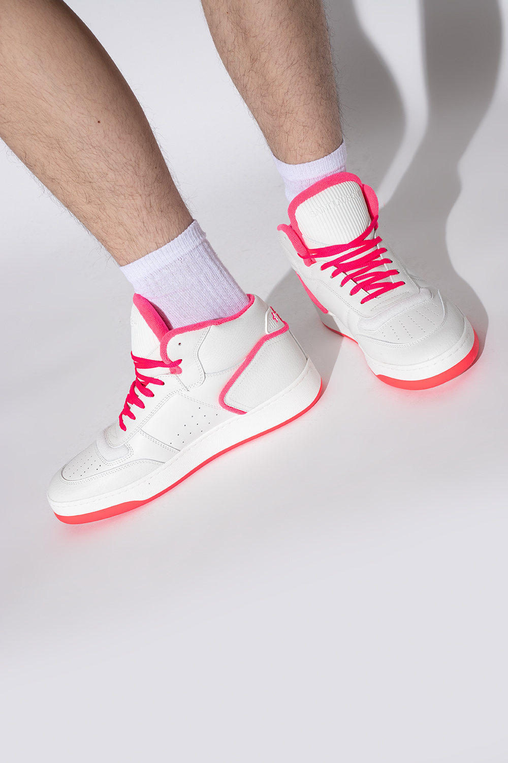 Pink saint laurent on sale sneakers